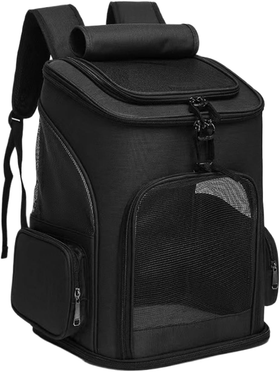 Trasportino per gatti, zaino pieghevole espandibile per animali domestici, design a rete traspirante, struttura leggera approvata dalle compagnie aeree, per auto, viaggi, vihttps://travel-shop.org/ veterinarie, voli