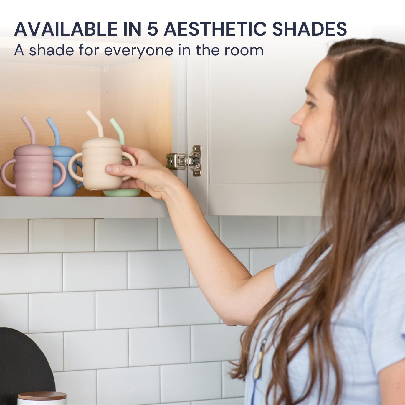 Vaanshie Silicone Baby Sippy Cups | Straw Cup Baby | Toddler Cup with Straw | 3 Stages Training Cup for Infants Toddlers and Kid, 5.4 oz (Beige) - Image 7