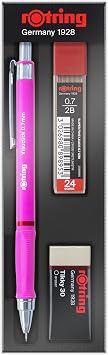 rOtring Visuclick+ Min Silgi Okul Seti 0,7mm-Opak Pembe