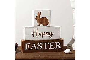 Rustic Wooden Easter Tabletop Decorations for a Charming Holiday Display