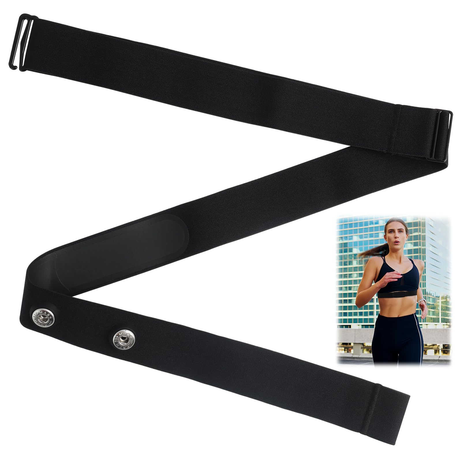 Correa de repuesto para ANT+ y Bluetooth Polar H7 Compatible con Coospo, Wahoo Tamaño universal M-XL, para caminar correr Ejercicios Cardiovasculares