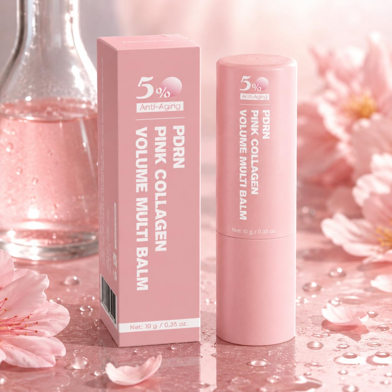 PDRN Pink Collagen Multi Balm Stick Hydrating Skin Balm Face Lips Eyes Neck