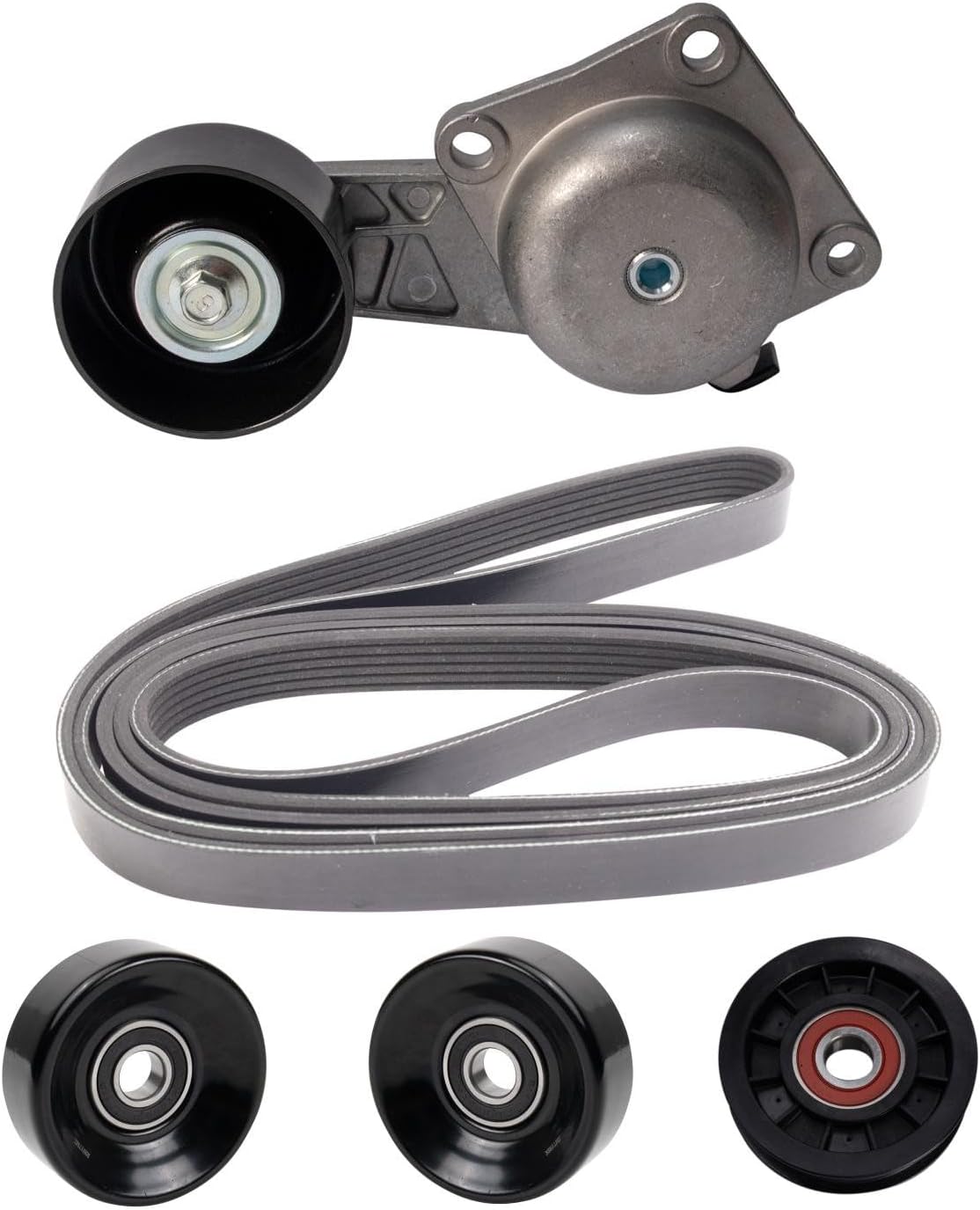 TRQ Drive Belt Component Kit Fits 05-06 Expedition 04 F-150 Mustang Navigator