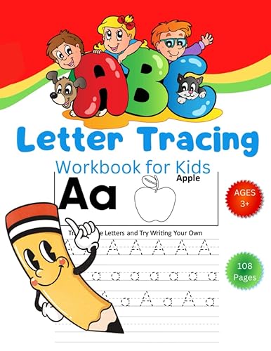 Letter Tracing Book: ABC Print Handwriting Book - Handwriting practice book to learn the alphabet, line tracing, for children 3-5 years, preschoolers and kindergarteners.