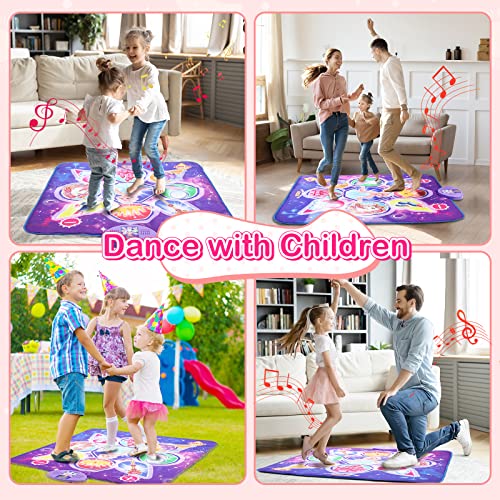 image for Skirfy Dance Mat, Unicorn Toys for Girls Electronic Dance Pad with 7 G