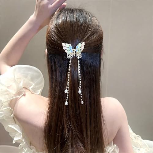Miniatura 6 de 3 pinzas de mariposa para el cabello, pinzas para el cabello con borlas de mariposa, pinzas de metal exquisitas pinzas para el cabello, pinzas
