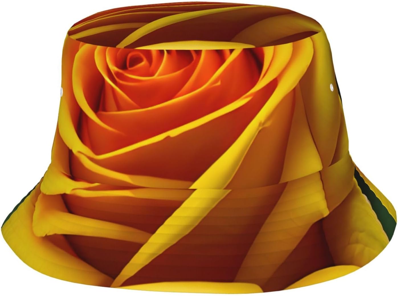 Yellow Rose Picture Print Sun Hat Outdoor Fisherman Cap Summer Bucket Hat Beach for Men Women