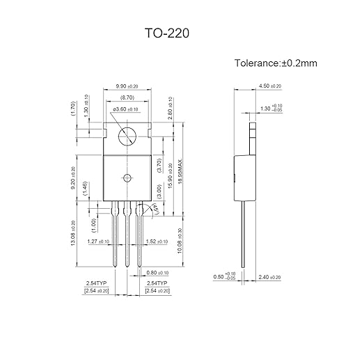 Miniatura 18 de Chanzon TL431 TO-92 Regulador de voltaje ajustable positivo IC, regulador positivo de tres terminales para administración de energía