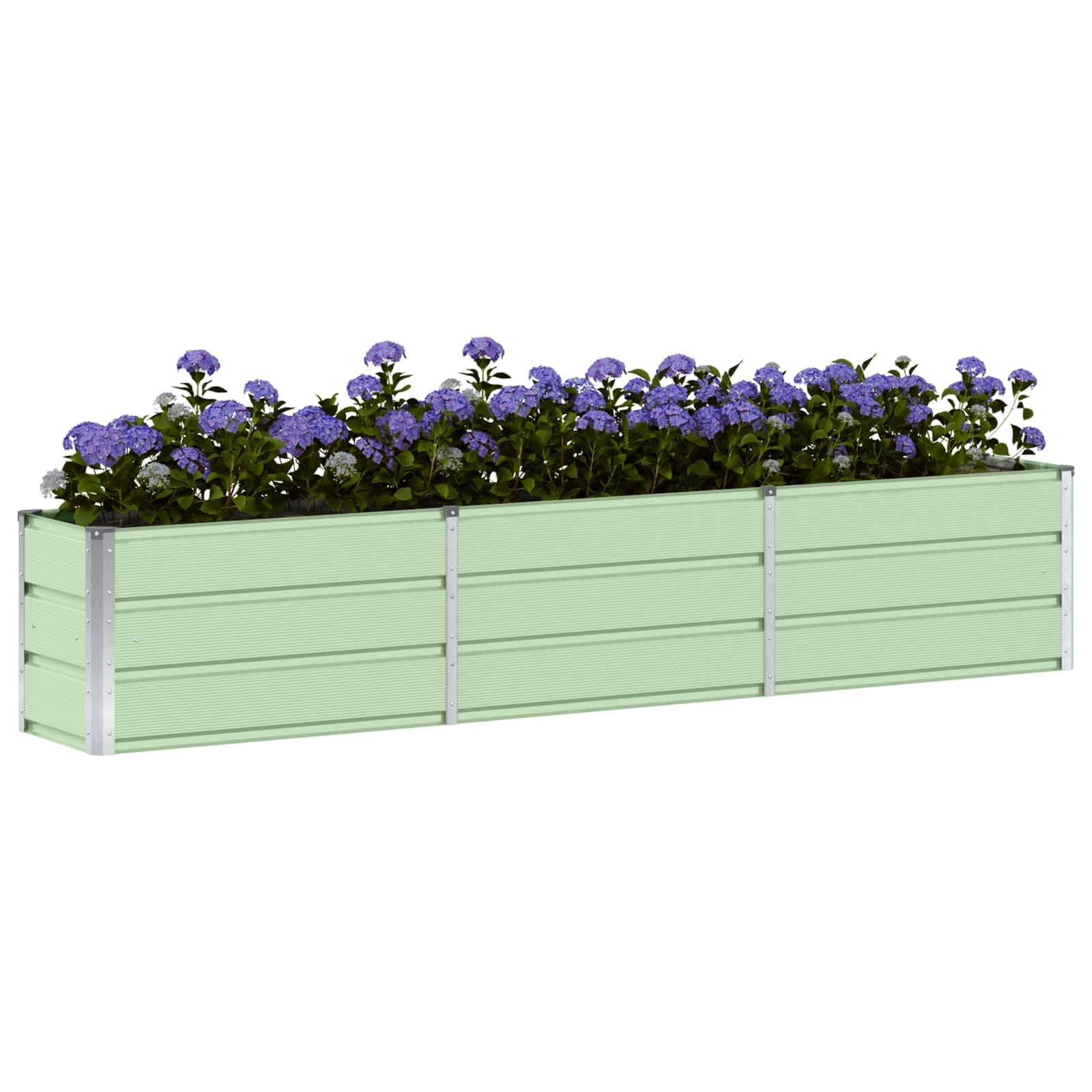 Vidaxl Planter 240 X 40 X 45 Cm Steel Green