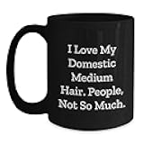 Funny Domestic Medium Hair Black Coffee Mugs Gifts from Friends for Christmas Unique Mates