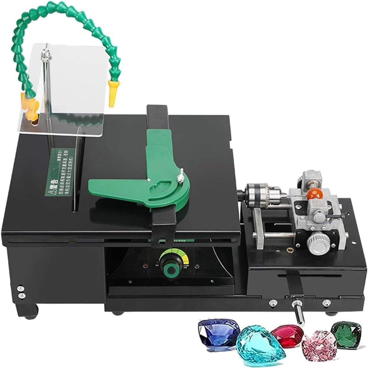Mini Table Saw, Sierra De Mesa, Gem Rock Buffer Bench Lathe Grinding Machine, 800-12000 R/min Jewellery Lapidary Saw for Jade, Metal, Wood Carving