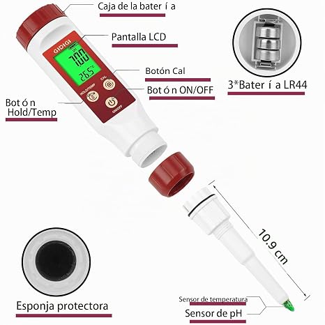 Professional pH Meter with Tip Probe