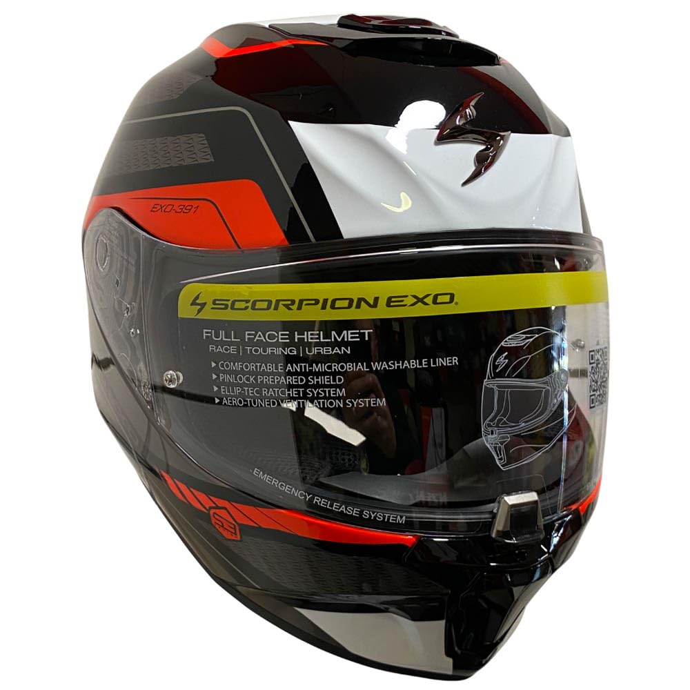 Scorpion Exo-391 Neo Rojo | Casco de Moto Integral Unisex Hombre y Mujer Homologado ECE 22.06