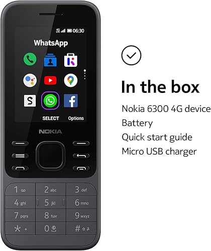 Miniatura 6 de Nokia 6300 4G  Desbloqueado  Internacional  Hotspot WiFi  Aplicaciones sociales  Google Maps y Asistente  Carbón claro