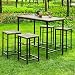 SoBuy Set Mesa Alta de Bar y 4 Taburetes OGT11-N,ES (4 sillas)