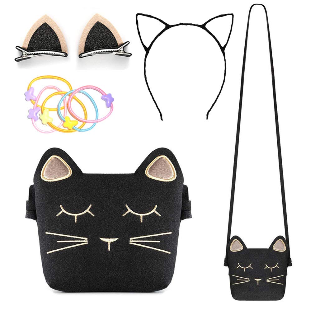Cute Girls' Crossbody Bag, Cat-shaped Shoulder Bag for Kids, Lightweight and Practical Children's Messenger Bag