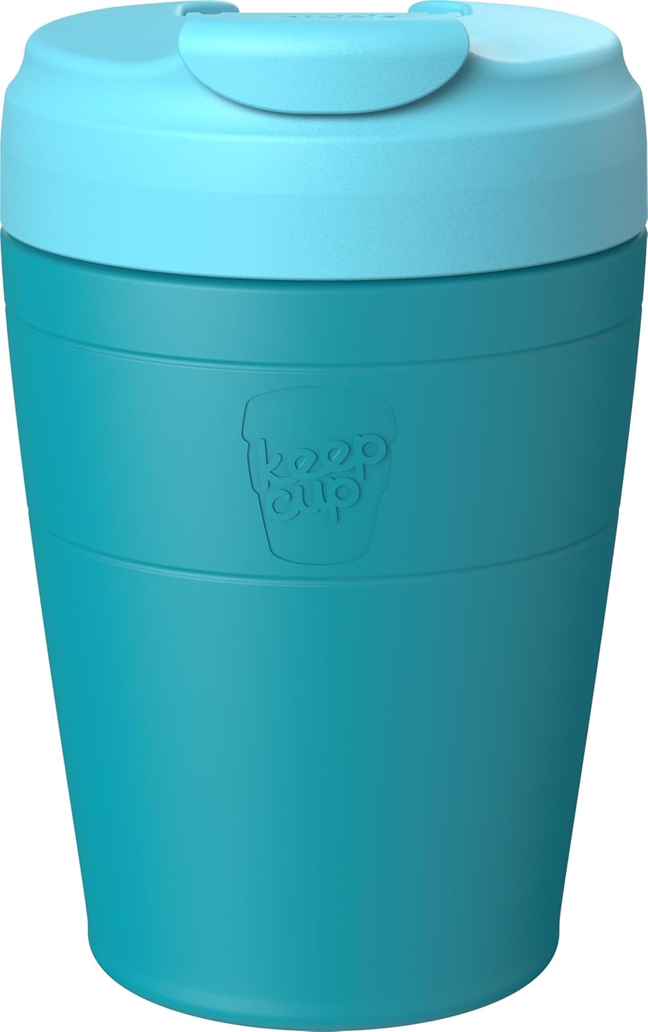 KeepCup Commuter Travel Mug - Insulated Stainless Steel Reusable Coffee Cup with Spillproof Flip Lid - 8oz/227ml - Dark Chocolate