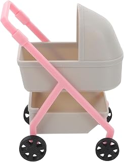 iplusmile 12 Carrito Miniatura de Plástico Gris para Casa de Muñecas Silla de Paseo Infantil Simulación Juguete Creativo