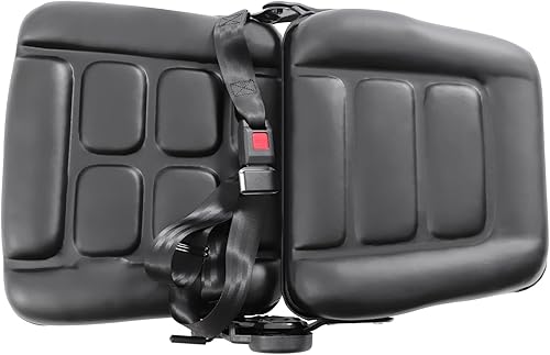 Miniatura 9 de Asiento universal de tractor de 20 pulgadas con cinturón de seguridad, asiento de montacargas plegable de PVC ajustable en 175°, repuesto GDAE10