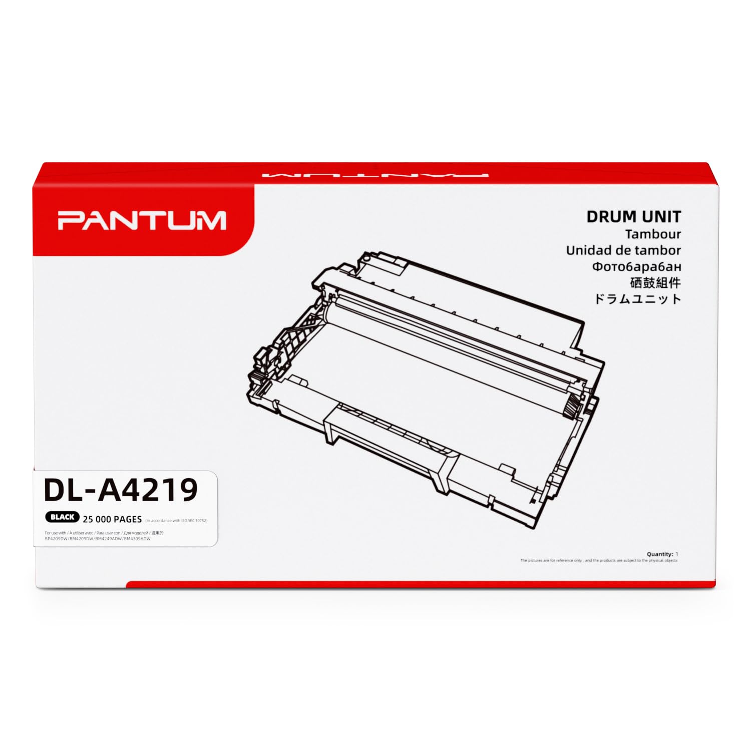 PANTUM DL-4219 Oryginalny Bęben do Drukarki, Zgodny z Modelami BP4209DW BM4209DW BM4249ADW BM4309ADW, Wydajność do 25000 Stron