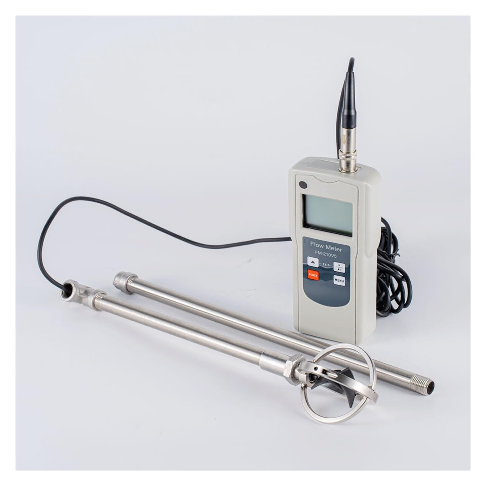 Débitmètre d'eau, Débitmètre à ultrasons Portable, débitmètre d'eau Professionnel FM-210V5, débitmètre de Drainage et d'irrigation des Terres agricoles à Canal Ouvert