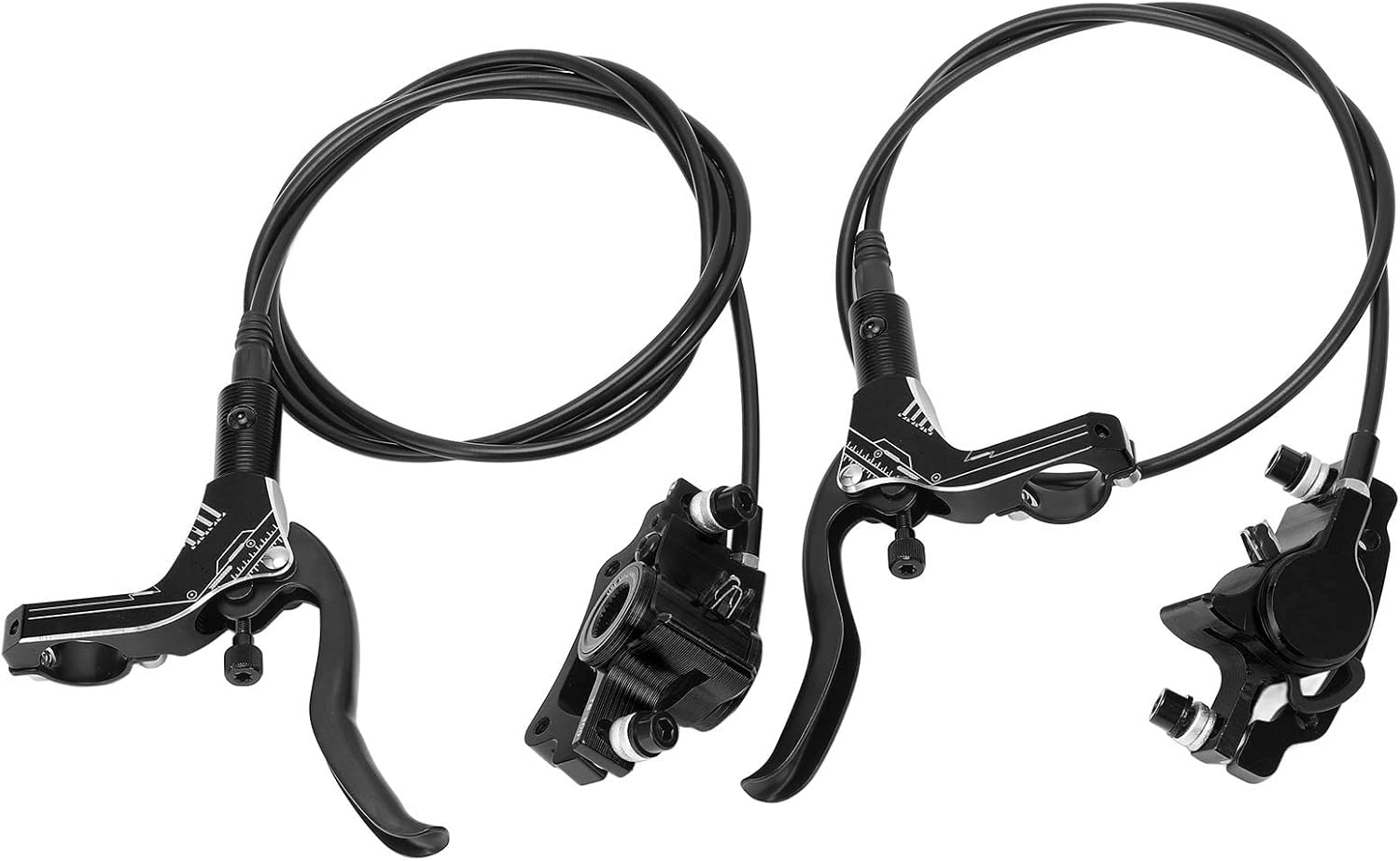 Bike Brakes, High Density Hydraulic Disc Brake Set with Performance Parts for Mountain Bike Front Rear Replacement