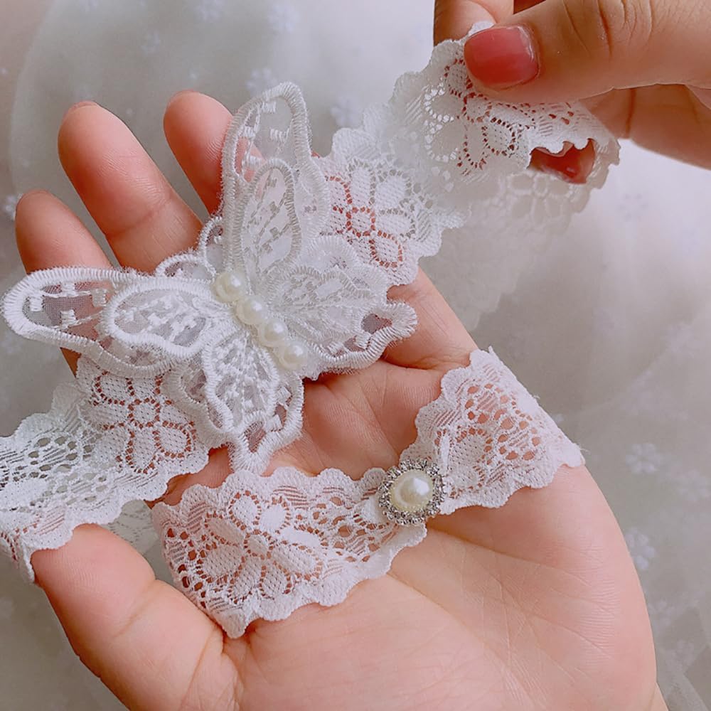 Wedding Garter for Bride Lace Leg Ring Garter Belt with Butterfly Style
