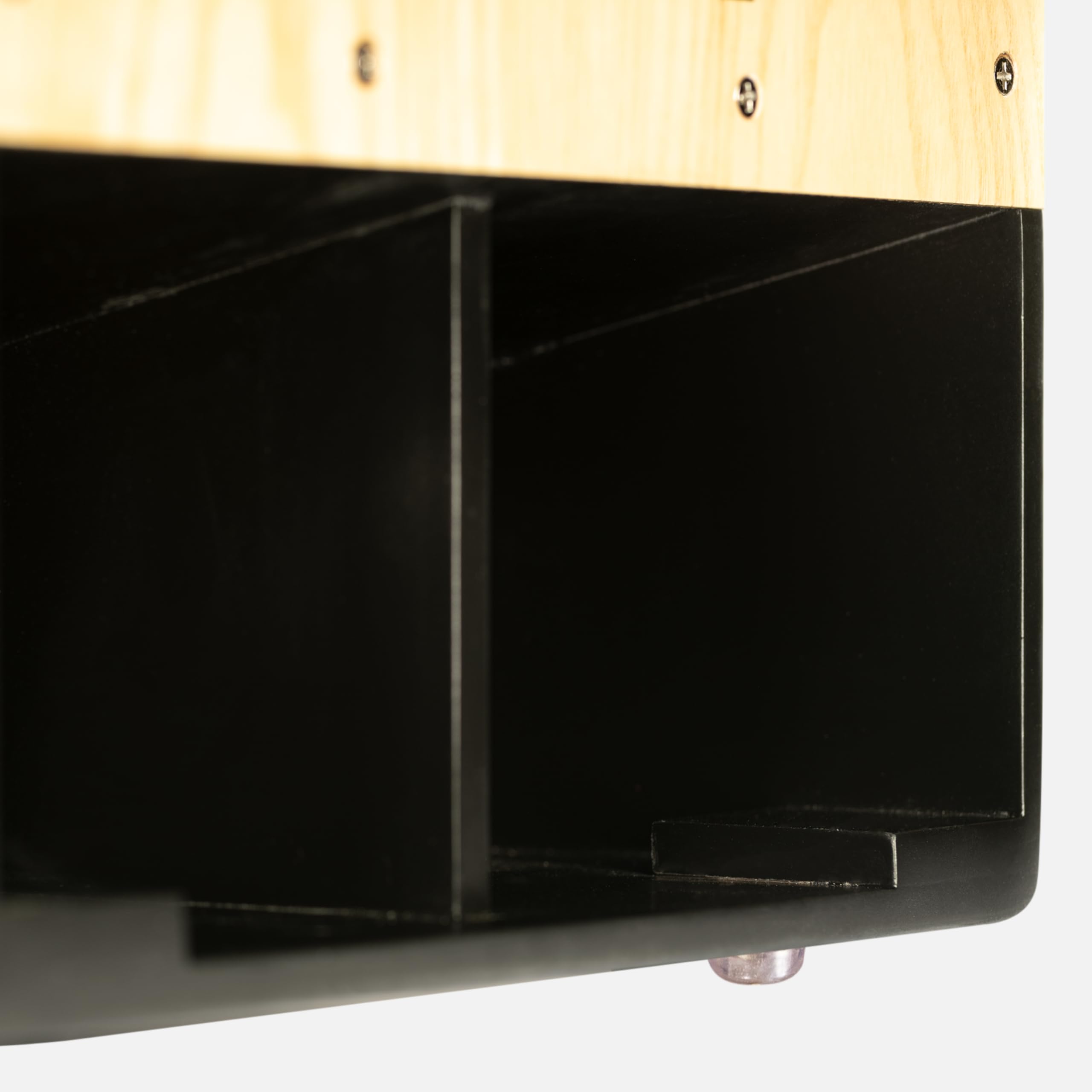 Meinl Percussion Subwoofer Cajon Instrument - Grande drum box avec 2 rosaces projetant le son - Surface de jeu American White Ash (SUBCAJ1AWA)