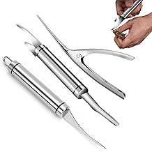 3 Pieces Shrimp Decorticator, All In 1 Shrimp Peeler, Stainless Steel Shrimp Peeler, 5 In 1 Shrimp Peeler For Products Such As