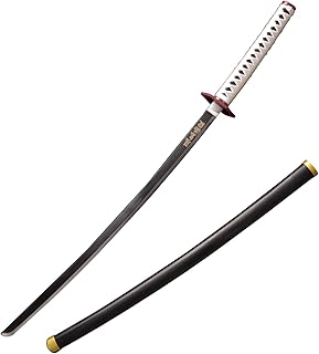 Sword Valley Demon Slayer Cosplay Anime Swords, Handmade Katana Samurai Sword Carbon Steel Blade, Funny Knights Multi-Styl...