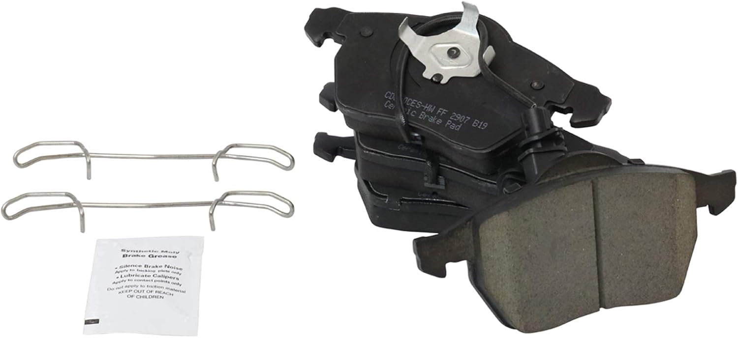 TRQ Front Brake Pads Ceramic Compatible with 2000-2006 Audi A4 1999-2006 A4 Quattro 2000-2004 A6 A6 Quattro 2003 RS6 2002 S4 2002-2003 S6 2000-2005 Volkswagen Passat
