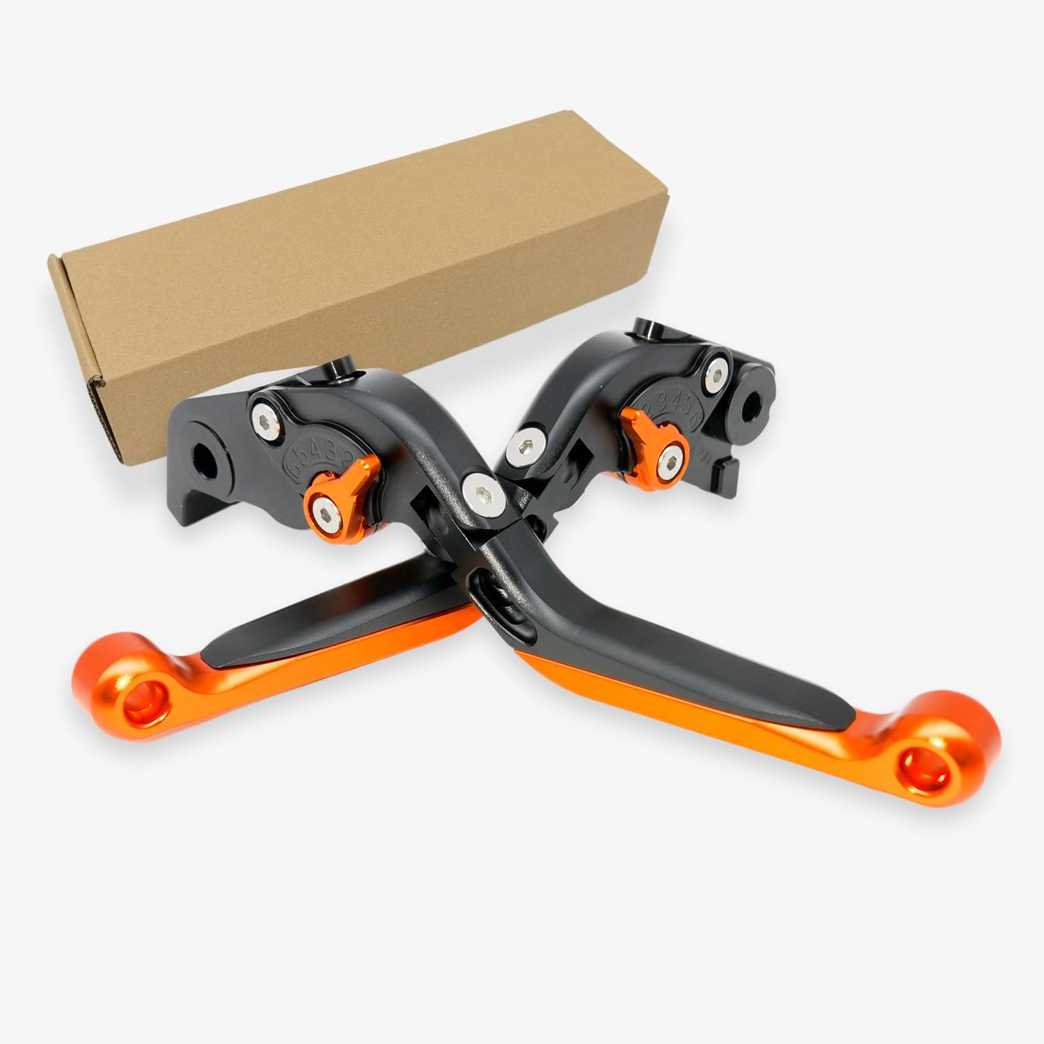 Compatibile con KTM Super Adventure 1290 S/T/R 2015-2020 | 1190 Adventure/R 2013-2016 Leva Frizione Freno Alluminio CNC Allungabili Regolabile Leve Accessori (Nero Arancione Arancio)