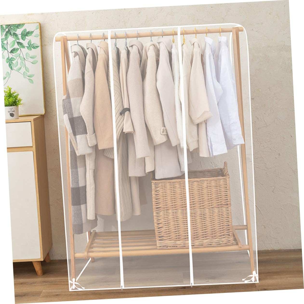 Copertura Antipolvere Trasparente per Gruccia 160x50x150 Cm