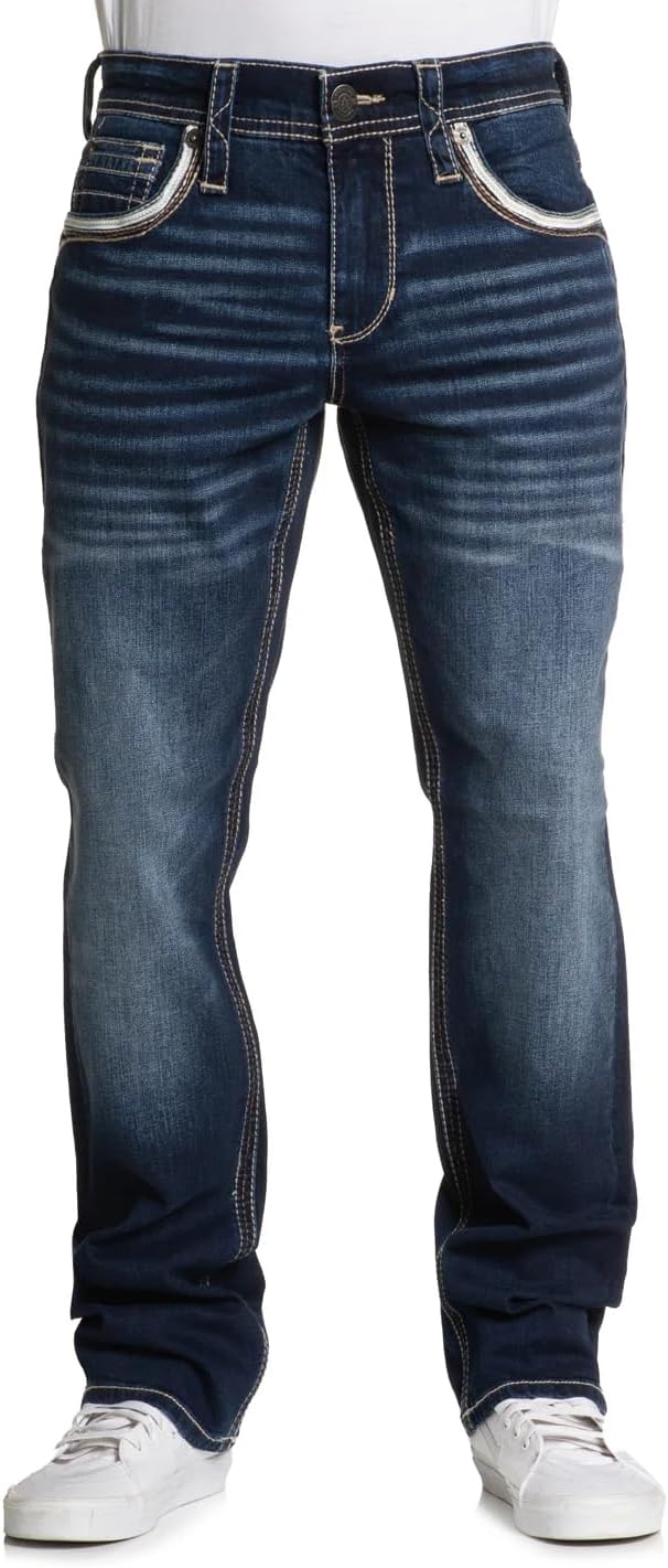 American Fighter Men's Denim Striker Hudson Jeans, Relaxed Fit, 34" Inseam