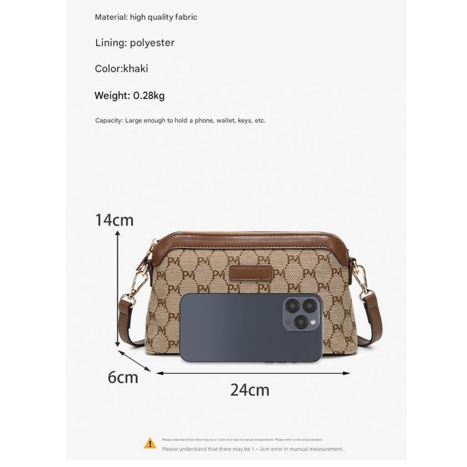 Borsa A Tracolla Versatile Leggera E alla Moda retrò-Marrone
