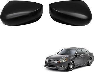 munirater 2Pcs Front Driver Side and Passenger Side Rearview Mirror Cover Cap Replacement for 2008-2012 Accord
