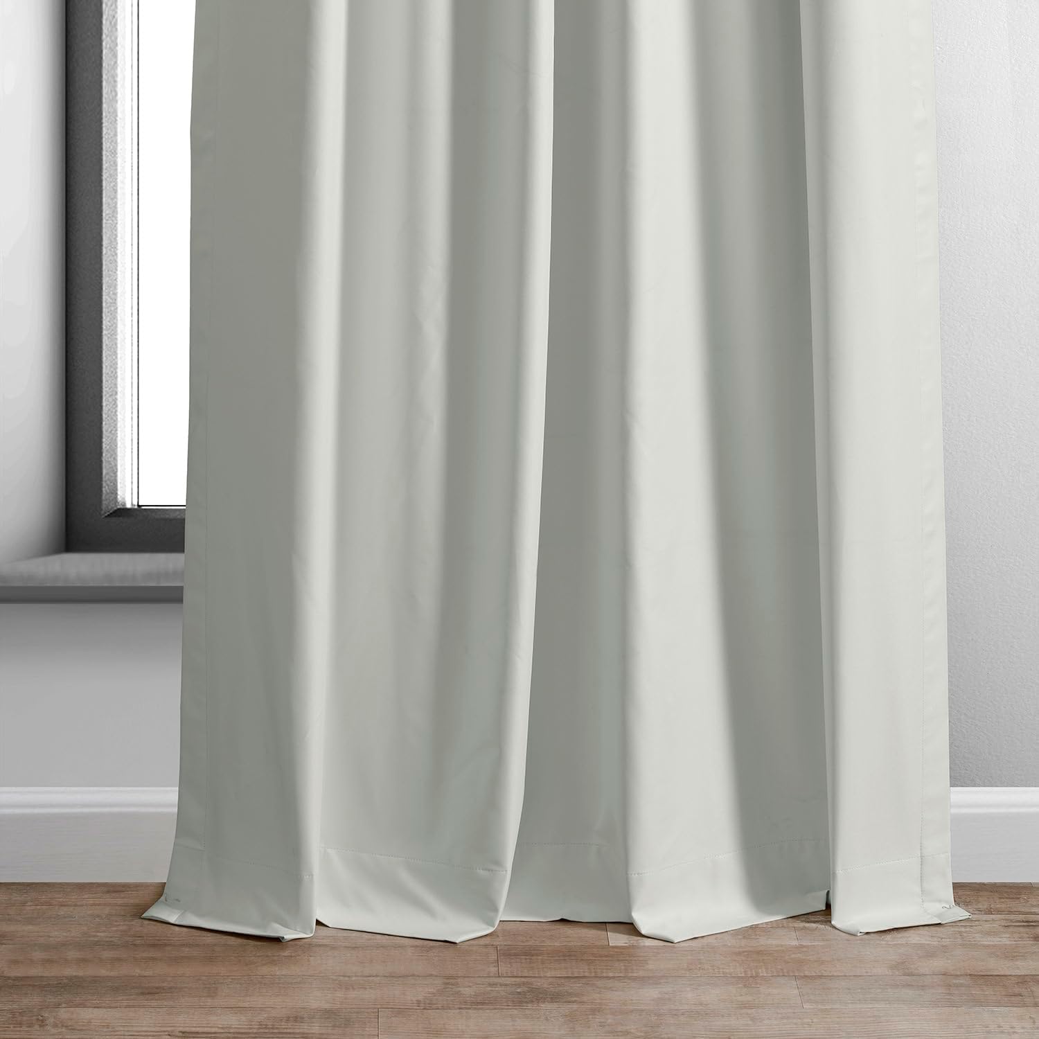 HPD Half Price Drapes Essential Solid Blackout Curtains for Bedroom 108 Inches Long (1 Panel) Thermal Insulated Blackout Curtains for Living Room Rod Pocket Window Curtains, 50W x 108L, Warm White