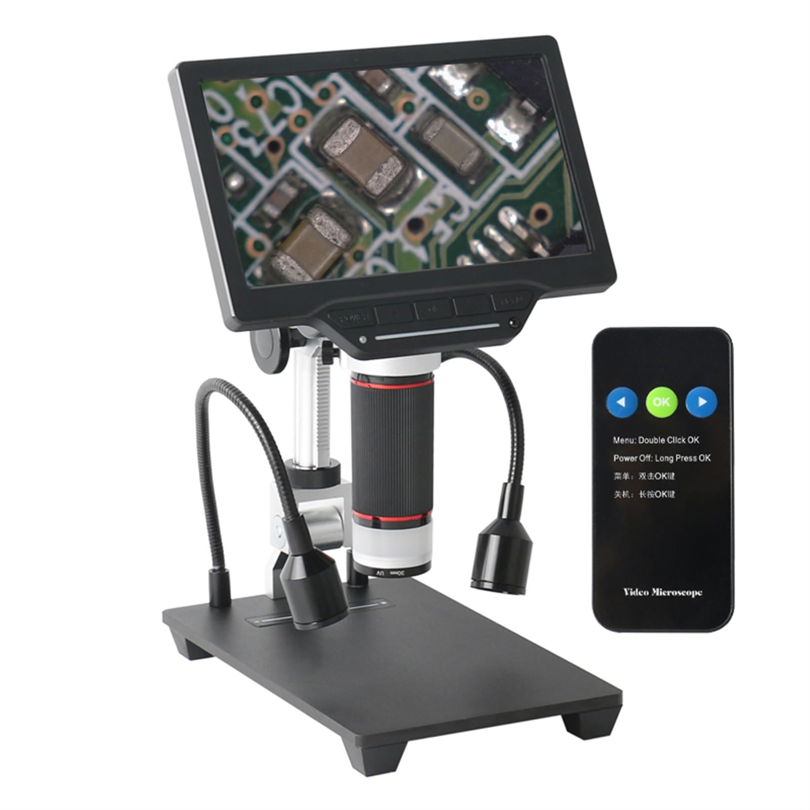 3D 1080P 528X 16MP 7 Pollici Display LCD da 10.1 Pollici USB HDMI WiFi Strumento di Riparazione Lente d'Ingrandimento for microscopio Biologico Digitale(10.1 inch USB HDMI)