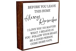 Wooden Home Decor Sign Before You Leave This Home - Inspirational Farmhouse Wall Decor