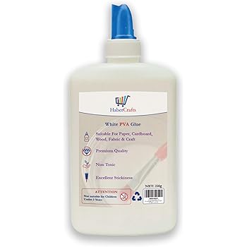 Pva Glue Washable Child Safe Pva Glue 250ml Adhesive Arts And Crafts Pva School Glue Kids Craft Sticky Childrens Glue Tacky Non Toxic Dries Clear Eco Spreader Lid 250ml 1 Bottle