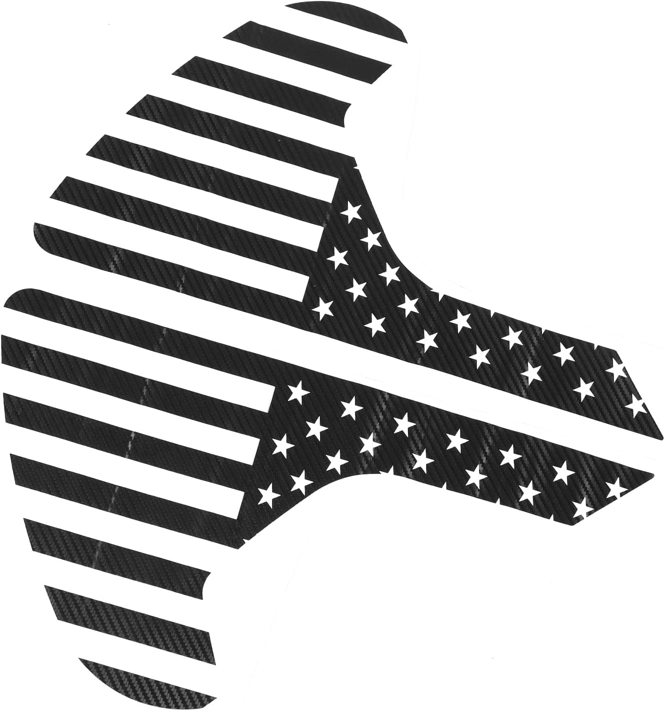 JeCar American Flag Decals Side Fender Vinyl USA Flag Stickers Exterior Accessories Compatible with Jeep Wrangler 2018-2025 JL JLU & 2020-2025 Gladiator JT, Carbon Fiber