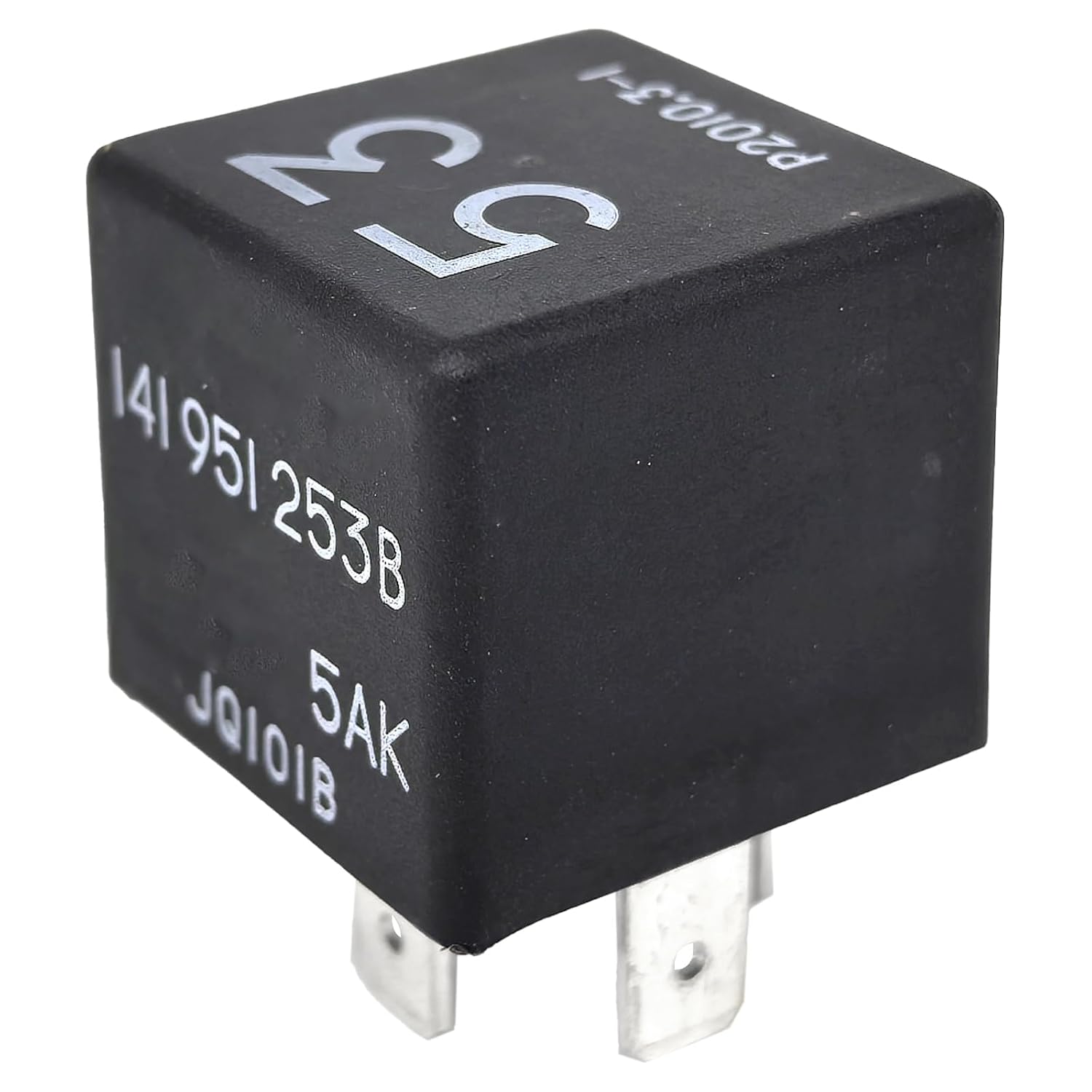 141951253B 53 Relay - 12V 30A/40A 4-Pin SPST Electrical Control Relay Compatible with Volkswagen Golf/Passat, Audi A3/A4/Q5 & More - for Fan, Headlight, HVAC Systems