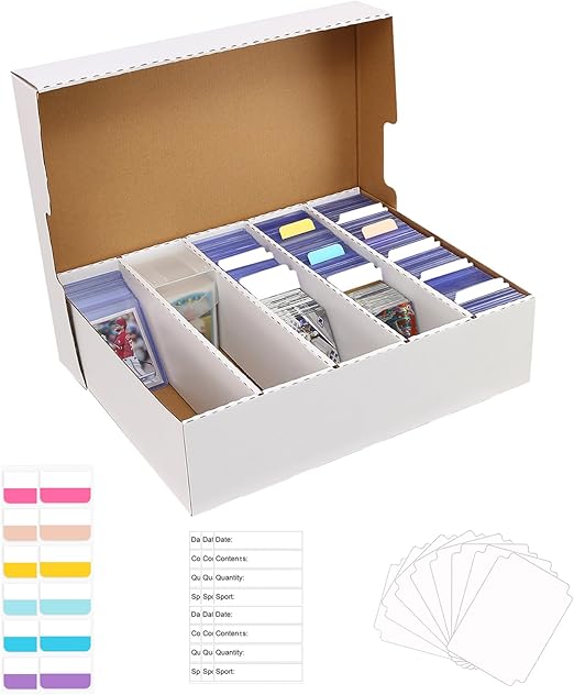 Amazon.com: BIU-BOOM Sports Card Box 5 Row 3200 Count,Cardboard Card ...