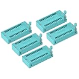 PATIKIL Universal IC Test ZIF Socket 28 Pin 3.0mm Pitch for Microcontroller, Chip, Breadboard, Program IC's, 5 Pack