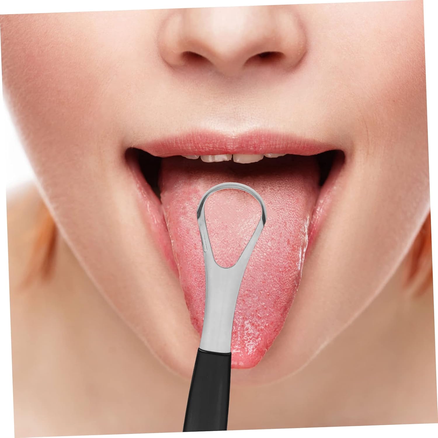 FOMIYES 3sets Stainless Steel Tongue Scraper Portable Oral Care Tool for Fresh Breath Includes Cleaners Lightweight and Easy to Use for Home and Travel