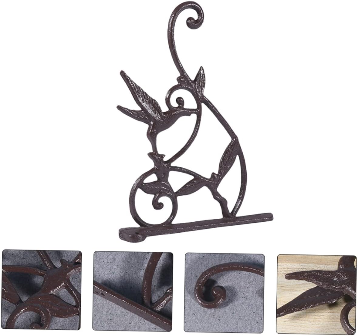 GALPADA 2pcs European Style Iron Wrought Hanging Basket Bracket Planter Hook Rack Decorative Wall Hangers for Bird Feeders Elegant