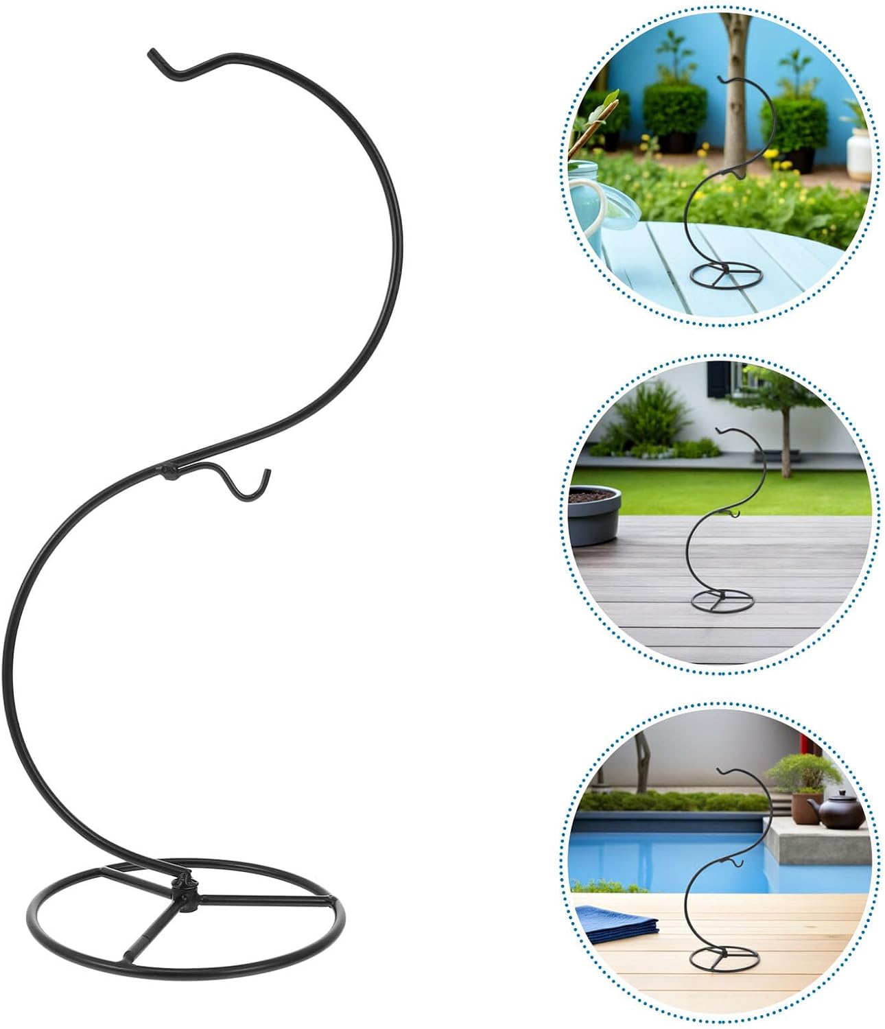 2pcs Iron Hanging Rack S-shaped Air Plant Stand Hanger 14×34.2cm Terrarium Holder for Home Décor Christmas and Halloween Ornament Display