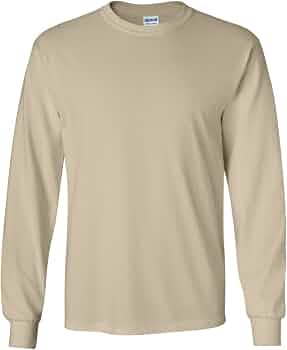 Gildan Ultra Cotton 6 oz. Long-Sleeve T-Shirt, SAND - Beige