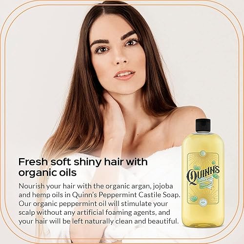 Miniatura 8 de Quinn's Pure Castile - Jabón líquido orgánico de menta, 32 onzas y Quinn's sin alcohol, lavanda y hamamelis con aloe vera, 16 onzas