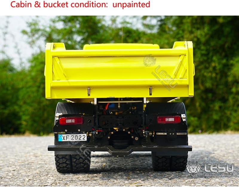 LESU 1/14 4 * 4 RC Hydraulic Dumper Tipper Truck Model Motor ESC Servo Light Sound Sets​